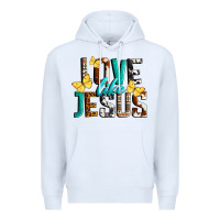 White Love Like Jesus Premium Hoodie - LillyAllenDesigns