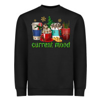 Black coffee cups current mood Heavyweight Sweatshirt - texasbilliewilder