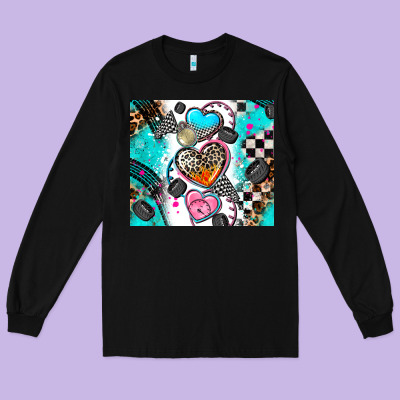 Race Heart Tumbler Long Sleeve Tee Designed By Adodesignshop