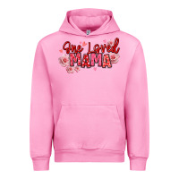 Fuchsia Pink one loved mama valentine's day Urban Hoodie - texasbilliewilder