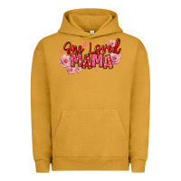 Pigment Peanut Butter one loved mama valentine's day Urban Hoodie - texasbilliewilder
