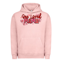 Pigment Salmon one loved mama valentine's day Urban Hoodie - texasbilliewilder