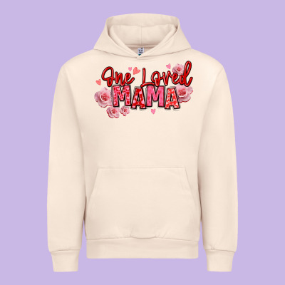 One Loved Mama Valentine's Day Urban Hoodie Designed By Texasbilliewilder
