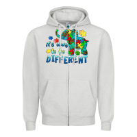 Dove Grey it's okay to be different elephant autism awareness Zipper Hoodie - BarkalooDesign