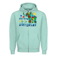 Seafoam it's okay to be different elephant autism awareness Zipper Hoodie - BarkalooDesign