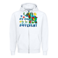 White it's okay to be different elephant autism awareness Zipper Hoodie - BarkalooDesign