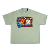 Oil Green western american flag baseball Urban Heavy Tee - HRA Design Shop