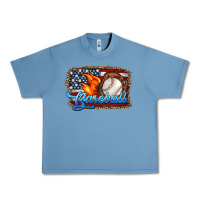 Pebble Blue western american flag baseball Urban Heavy Tee - HRA Design Shop