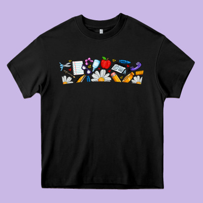 Best Teacher Ever Heavy Core Tee Designed By Cowhidedigitalart