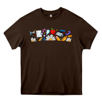 Chocolate Brown Best Teacher Ever Heavy Core Tee - CowhideDigitalArt