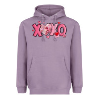 Lavender xoxo disco heart valentine's day Heavyweight Hoodie - MaliasSmallBusiness