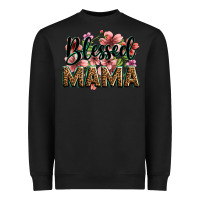 Black flowers blessed mama Heavyweight Sweatshirt - Zillion Design Studio