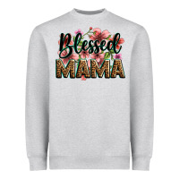 Flowers Blessed Mama Heavyweight Sweatshirt | Teevron