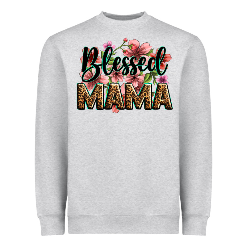 Flowers Blessed Mama Heavyweight Sweatshirt by Zillion Design Studio | Teevron