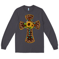 Smoke leopard gemstone sunflower cross Long Sleeve Tee - JahusDesignShop