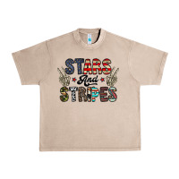 French Oak stars and stripes Urban Heavy Tee - CowhideDigitalArt