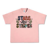 Salmon stars and stripes Urban Heavy Tee - CowhideDigitalArt