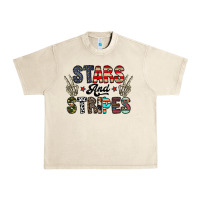 Sandshell stars and stripes Urban Heavy Tee - CowhideDigitalArt