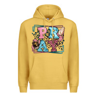 Antique Gold Pray leopard frame Premium Hoodie - LillyAllenDesigns