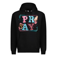 Black Pray leopard frame Premium Hoodie - LillyAllenDesigns