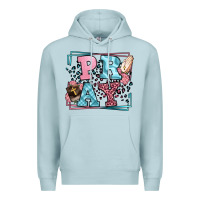 Blue Mist Pray leopard frame Premium Hoodie - LillyAllenDesigns
