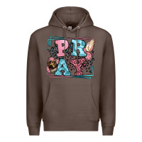 Coffee Pray leopard frame Premium Hoodie - LillyAllenDesigns