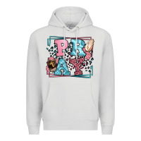 Dove Grey Pray leopard frame Premium Hoodie - LillyAllenDesigns