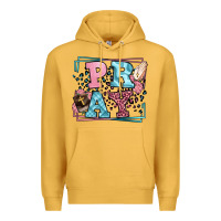 Mustard Pray leopard frame Premium Hoodie - LillyAllenDesigns