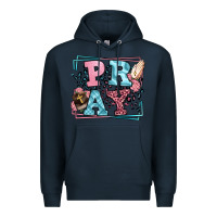 Navy Pray leopard frame Premium Hoodie - LillyAllenDesigns