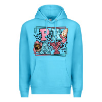 Ocean Blue Pray leopard frame Premium Hoodie - LillyAllenDesigns