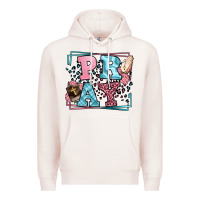 Pale Pink Pray leopard frame Premium Hoodie - LillyAllenDesigns