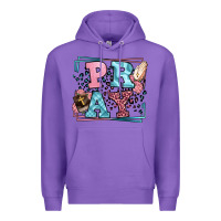 Purple Pray leopard frame Premium Hoodie - LillyAllenDesigns
