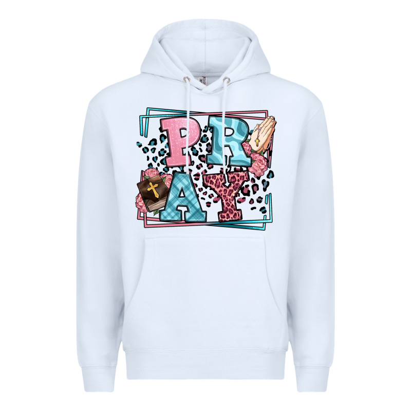 Pray Leopard Frame Premium Hoodie by LillyAllenDesigns | Teevron