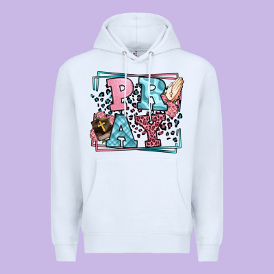 Pray Leopard Frame Premium Hoodie Designed By Lillyallendesigns