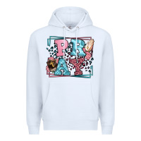 White Pray leopard frame Premium Hoodie - LillyAllenDesigns