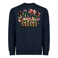 Navy flowers blessed gigi Heavyweight Sweatshirt - Zillion Design Studio