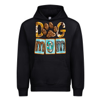 Black Dog Mom with Paw Urban Hoodie - texasbilliewilder
