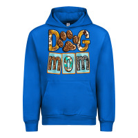 Cobalt Dog Mom with Paw Urban Hoodie - texasbilliewilder