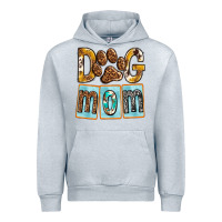 Heather Grey Dog Mom with Paw Urban Hoodie - texasbilliewilder