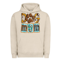 Pigment French Oak Dog Mom with Paw Urban Hoodie - texasbilliewilder