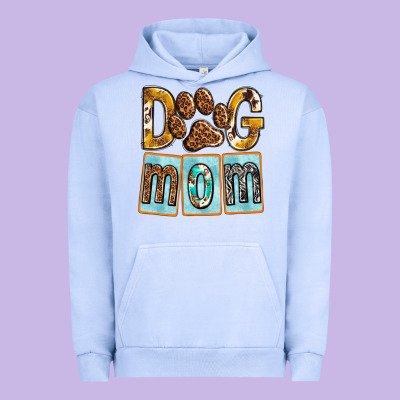 Dog Mom With Paw Urban Hoodie Designed By Texasbilliewilder