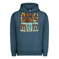 Pigment Midnight Navy Dog Mom with Paw Urban Hoodie - texasbilliewilder