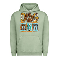 Pigment Oil Green Dog Mom with Paw Urban Hoodie - texasbilliewilder