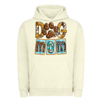Pigment Pistachio Dog Mom with Paw Urban Hoodie - texasbilliewilder