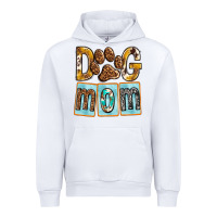 White Dog Mom with Paw Urban Hoodie - texasbilliewilder