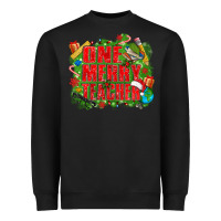 Black one merry teacher Heavyweight Sweatshirt - texasbilliewilder