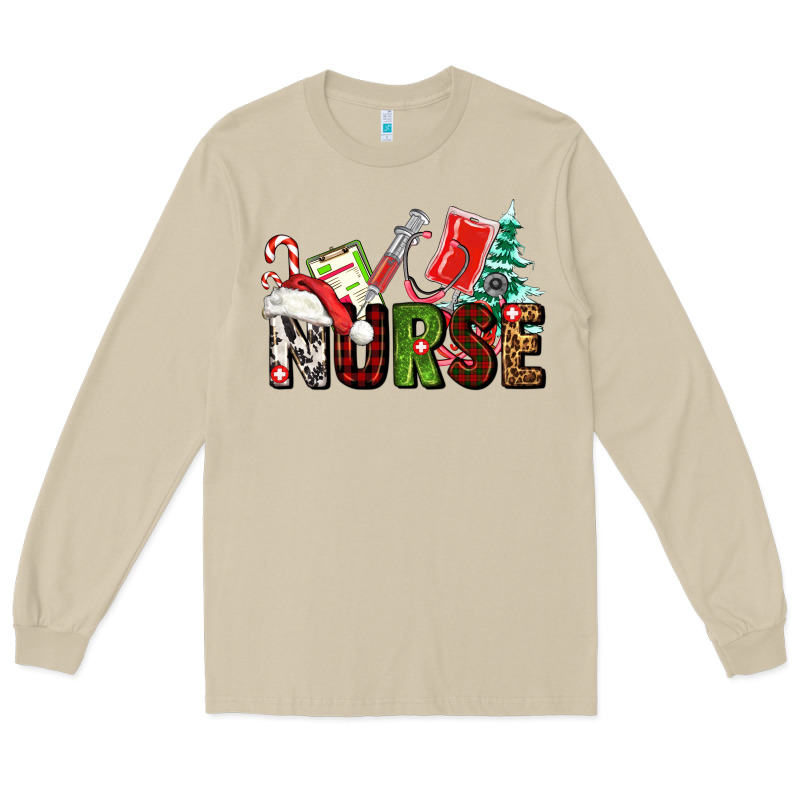 Christmas Nurse Long Sleeve Tee by AdoDesignShop | Teevron