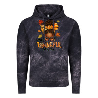 Cloud Black one thankful mama afro messy bun Vintage Hoodie - texasbilliewilder