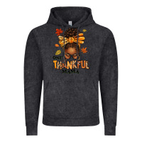 Vintage Black one thankful mama afro messy bun Vintage Hoodie - texasbilliewilder