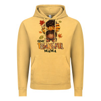 Vintage Mustard one thankful mama afro messy bun Vintage Hoodie - texasbilliewilder